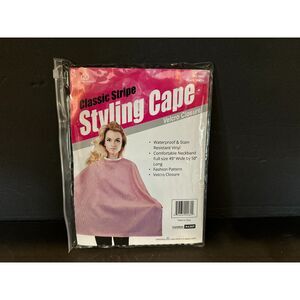 Dream World Classic Black & Gray Stripe Styling Cape